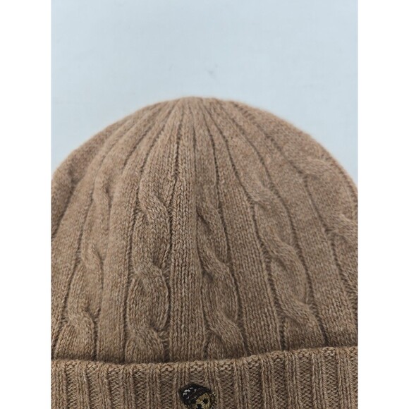 Ralph Lauren Girl Polo Bear Wool Blend Cable Knit Hat Beanie New Embroidered - Picture 3 of 6